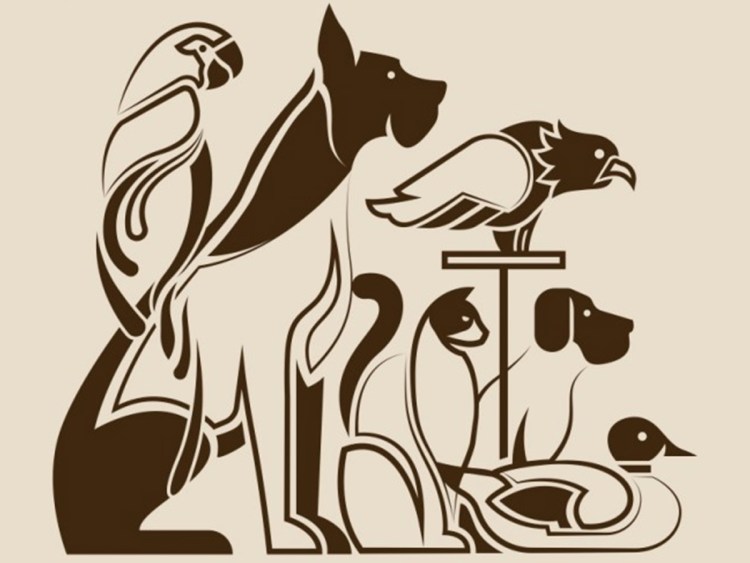 Витраж животные