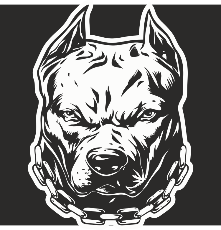 Питбуль наклейка на машину
