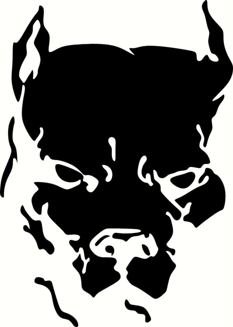 Голова питбуля