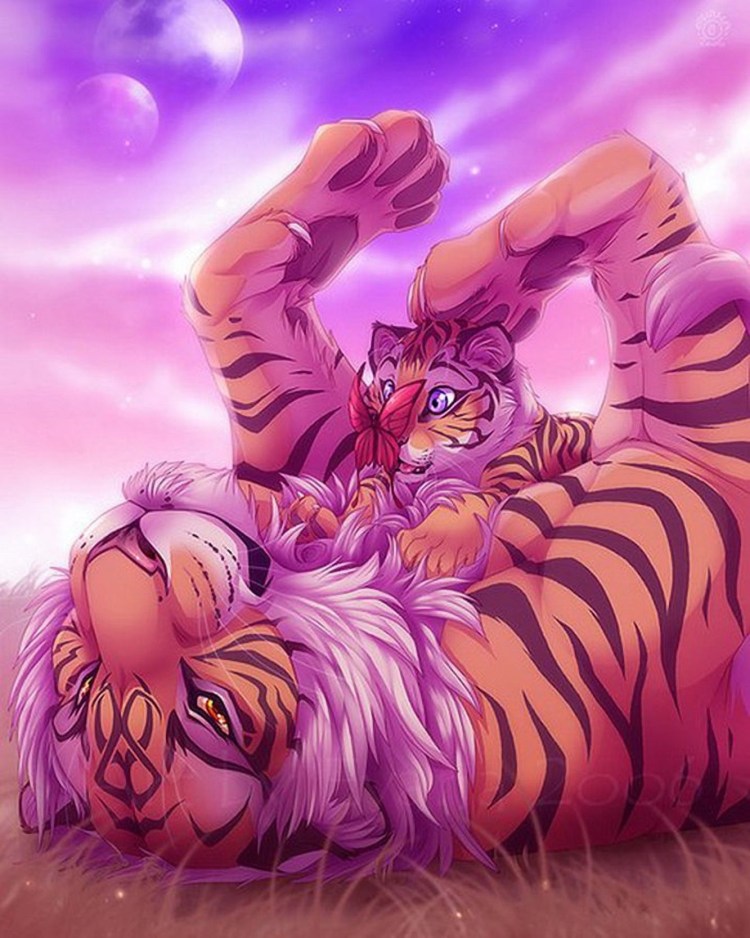 Тигр крутой арт