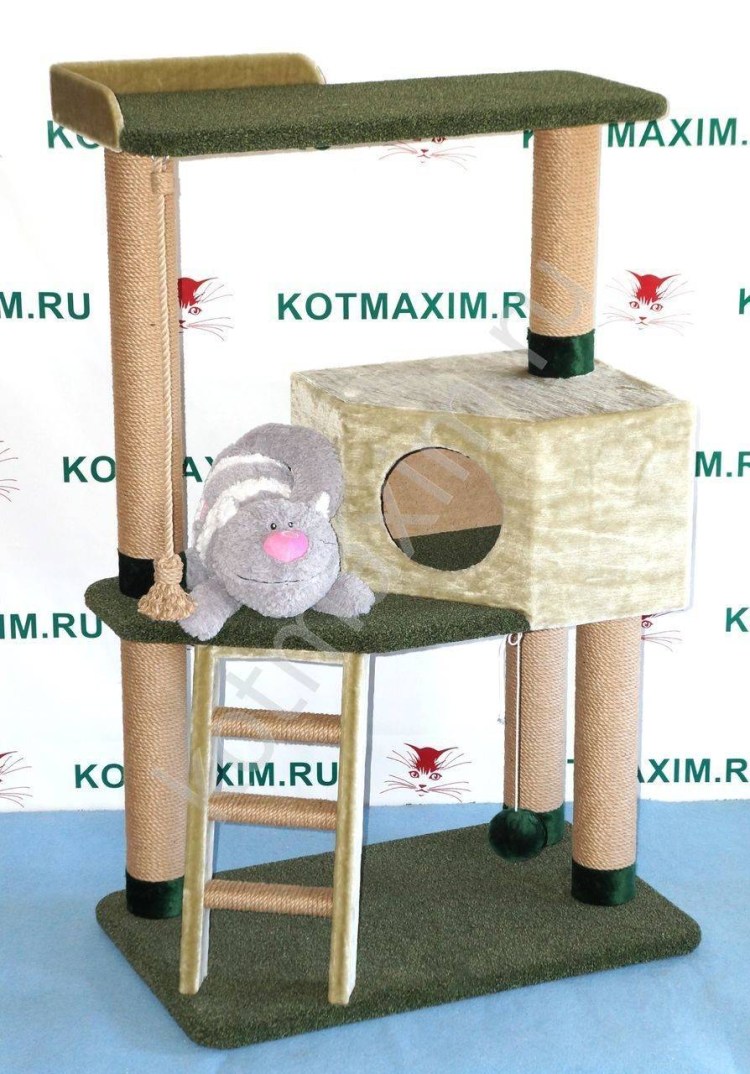Домик-когтеточка для кошек гамма размер 59x37x111 см