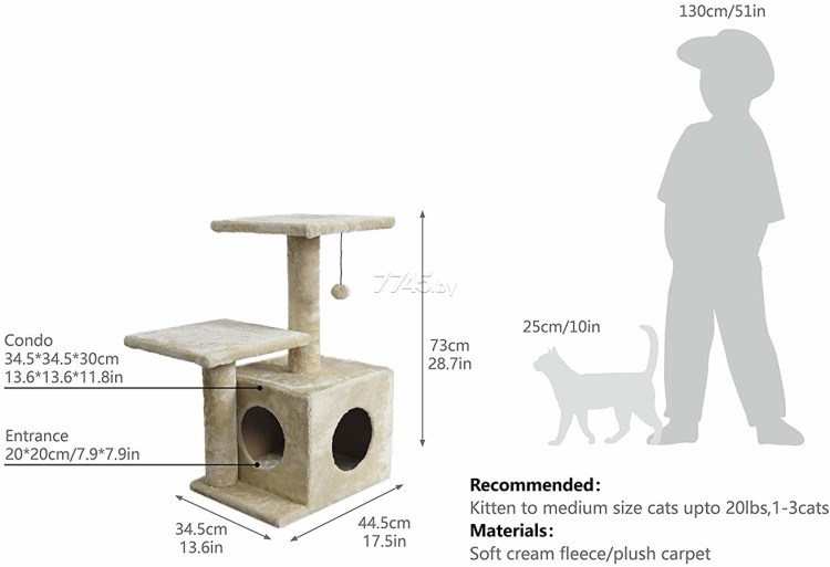 Оптимальный размер домика для кошки