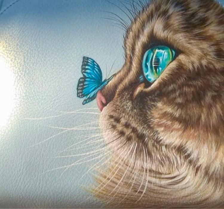 Кот и бабочка