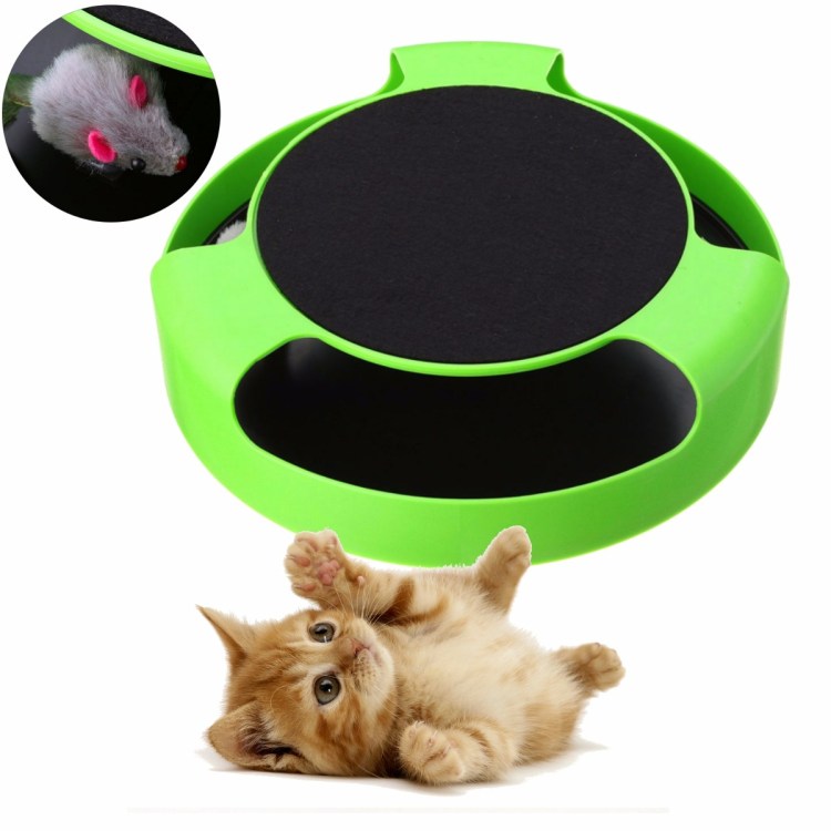 Интерактивная игрушка для кошек "Поймай мышку" с когтеточкой