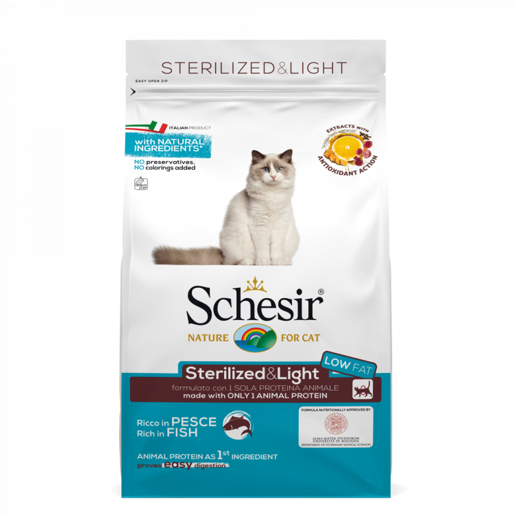 Schesir 1.5кг д/кошек стерилизованных рыба