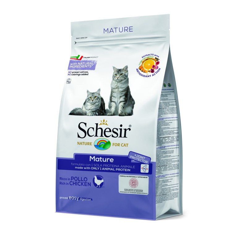 Корм для пожилых кошек Schesir с курицей 400 г