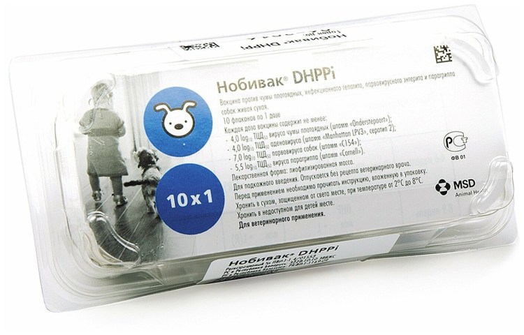 Нобивак DHPPI + Rabies вакцина для собак