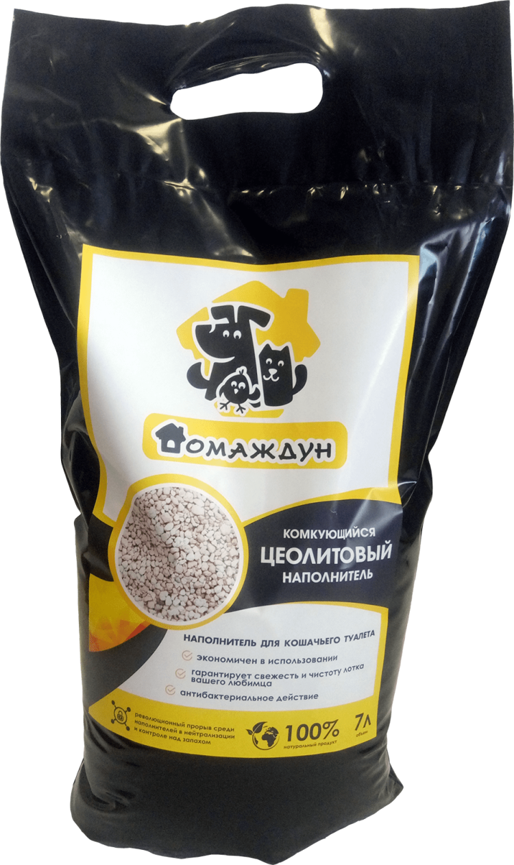 Цеолитовый комкующийся наполнитель