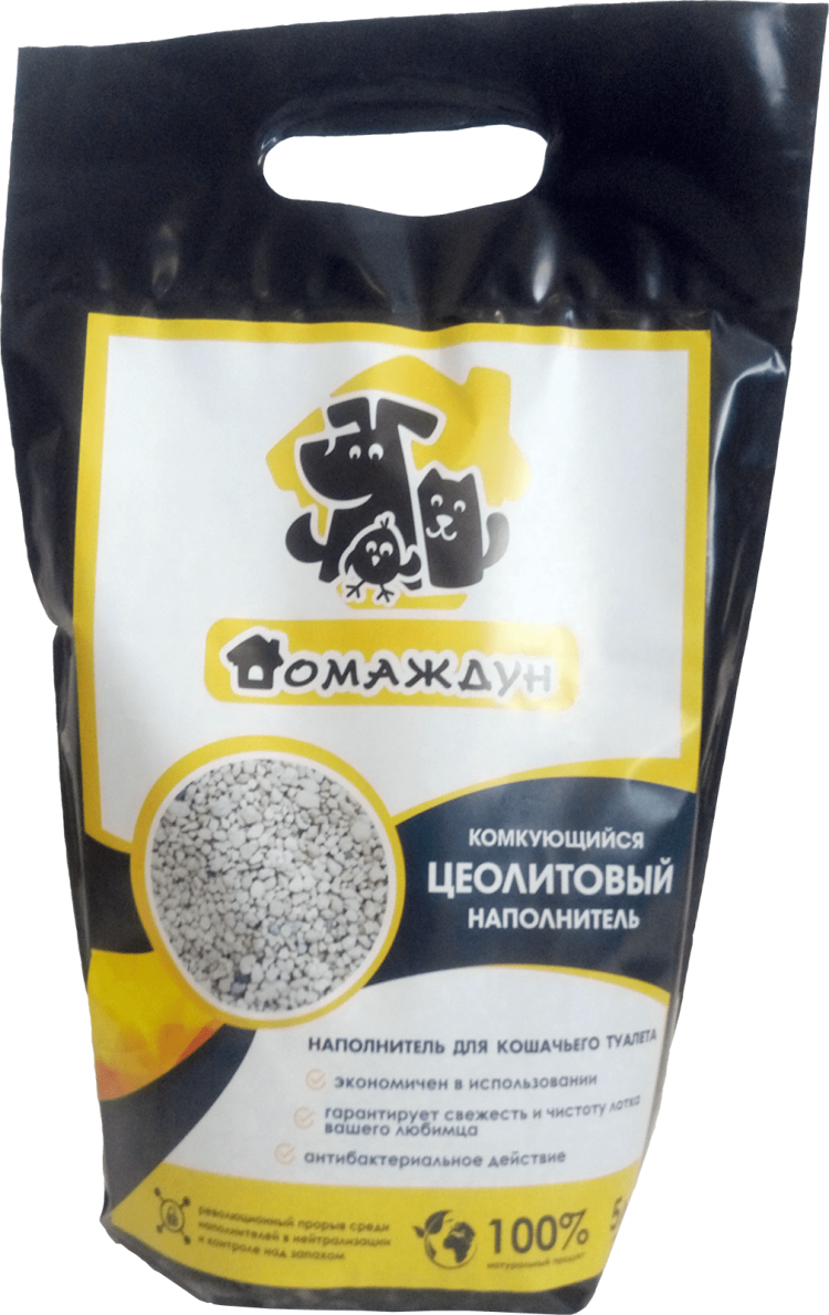 Цеолитовый комкующийся наполнитель