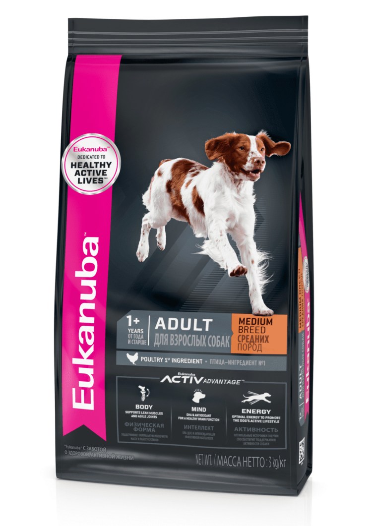 Корм для собак Eukanuba Breed specific лабрадор курица 19 кг