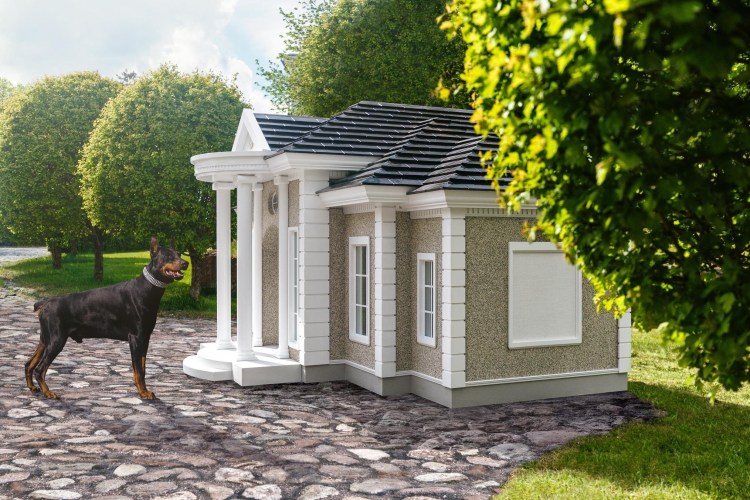 Собака с конурой