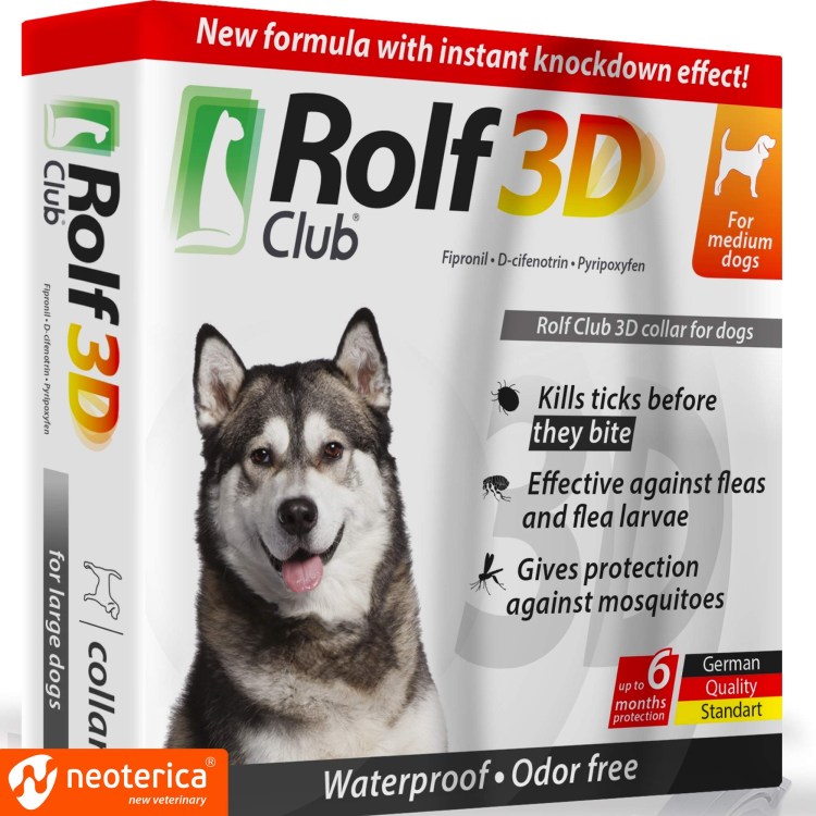 Rolf Club 3d, ошейник для крупных собак от клещей и блох 75см
