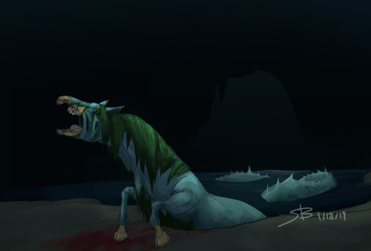 Келпи водяной дух с зубами