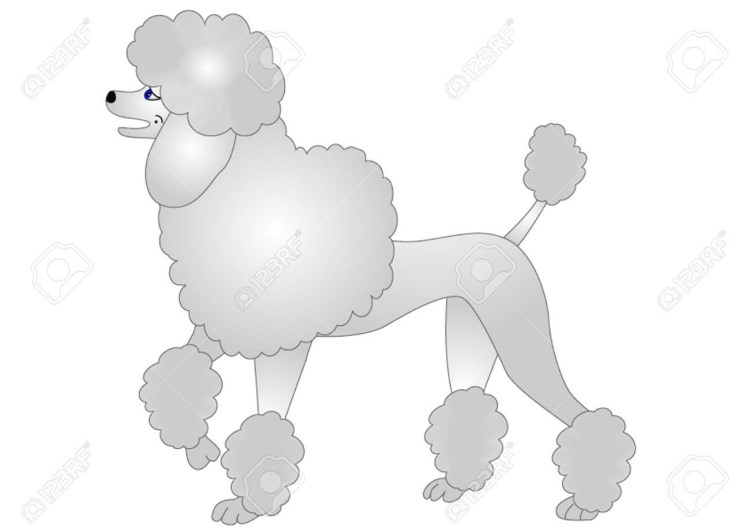 Пудель трафарет