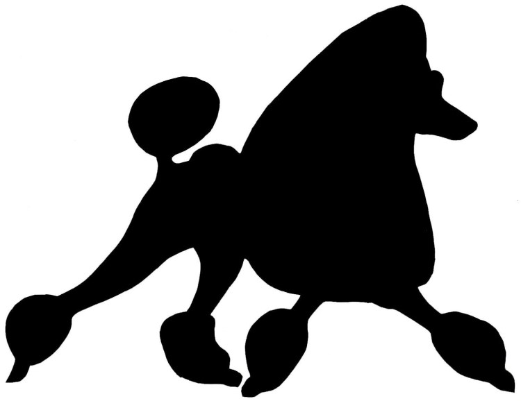 Пудель трафарет