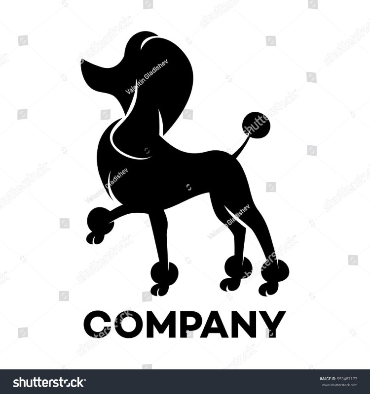 Силуэт морды пуделя