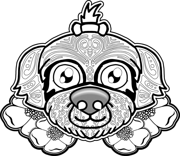 Раскраски антистресс собачки