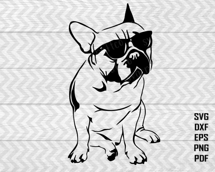 Бульдог в стиле Flat