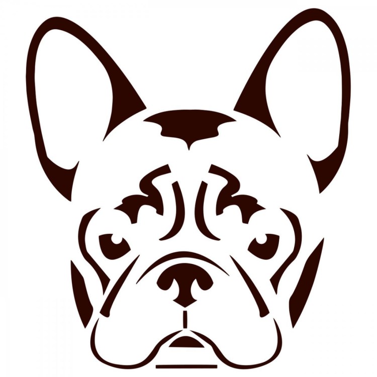 Трафарет французского бульдога