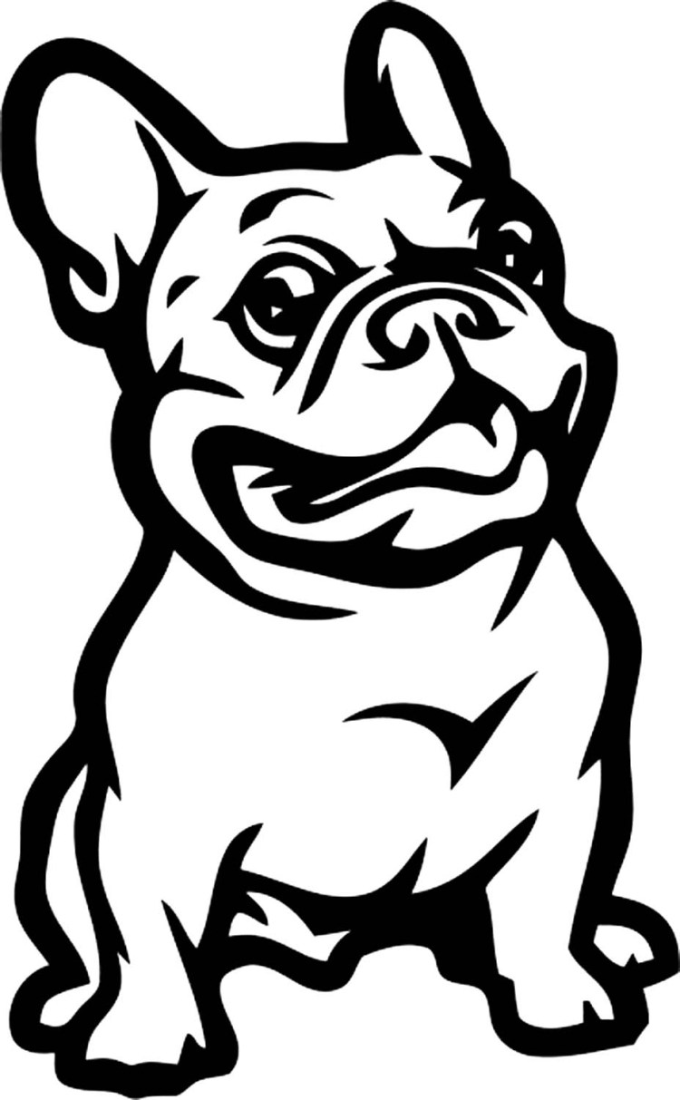 Раскраска французский бульдог маленький