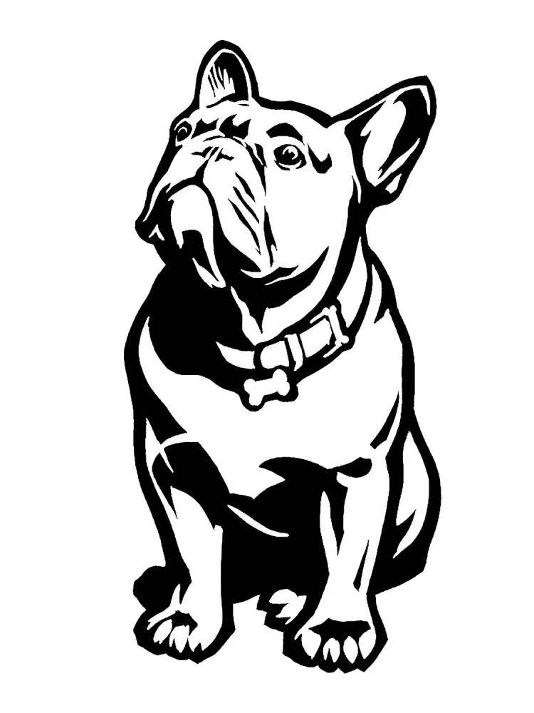 Бульдог силуэт