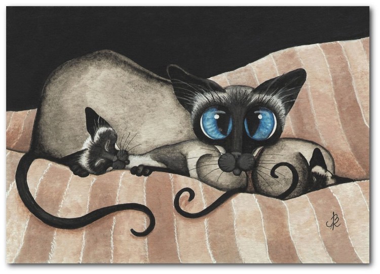 Сиамская кошка арт