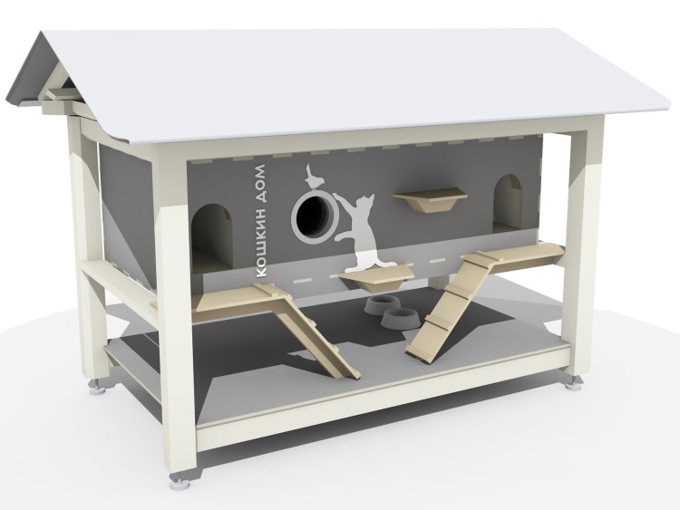 Утепленный дом для кошек