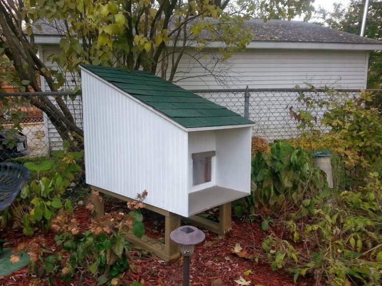 Домик для кошки уличный теплый