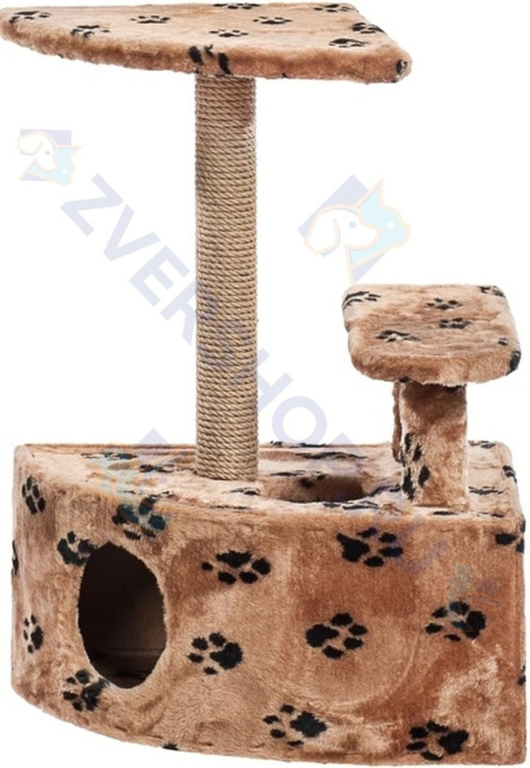 Дом-когтеточка для кошек Foxie Лондон 40х40х100см серый