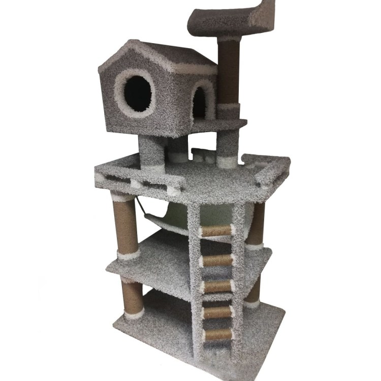 Двухэтажный домик для кошек