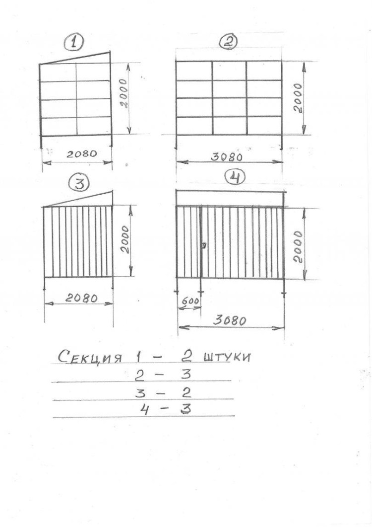 Размер вольера для овчарки чертеж