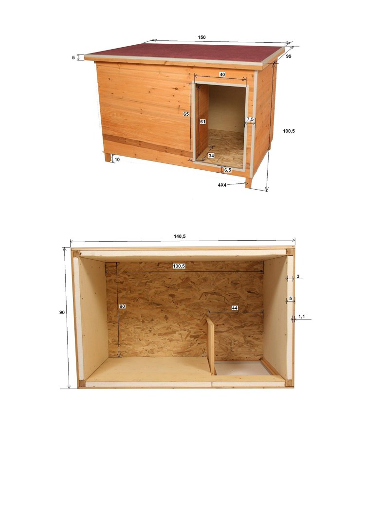 Будка собачья утепленная чертеж