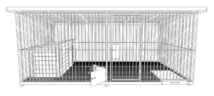 Чертеж вольера для алабая