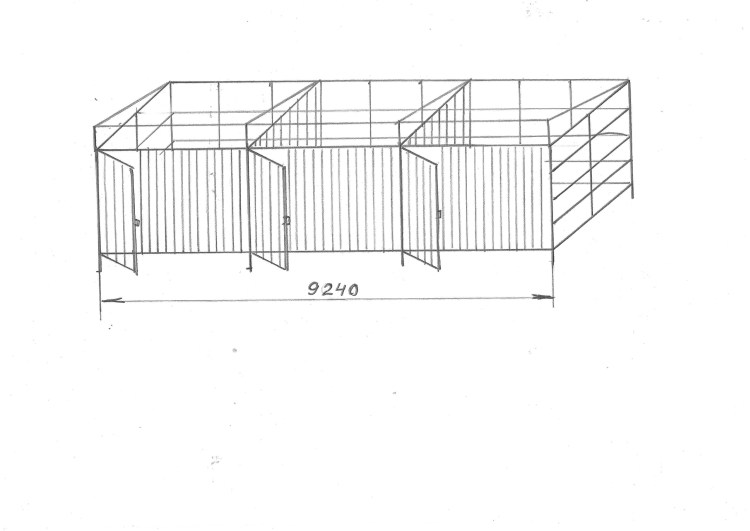 Чертёж собачьей будки с размерами для овчарки