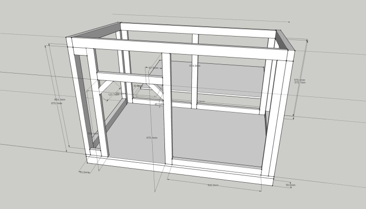 Вольер для собаки лайки чертеж 2х3