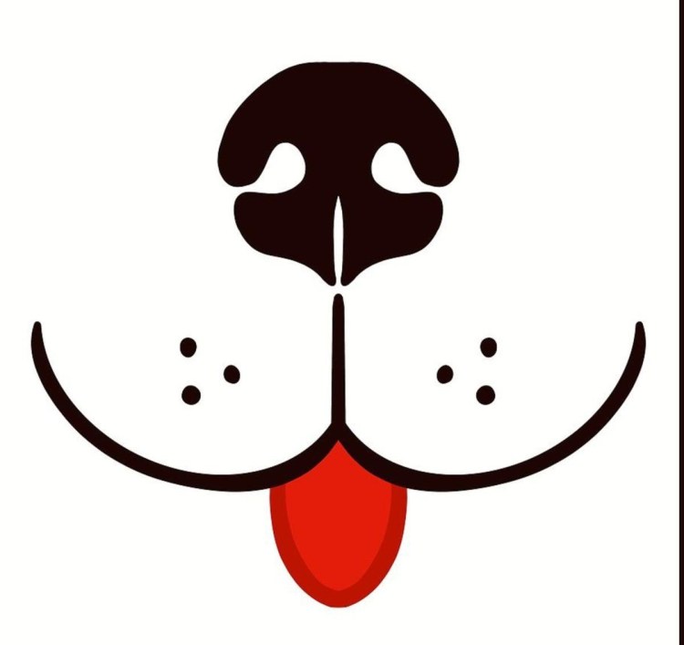 Нос собаки трафарет