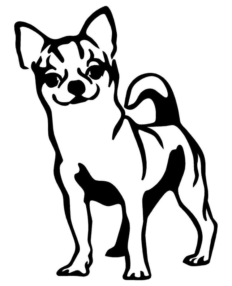 Собака рисунок трафарет