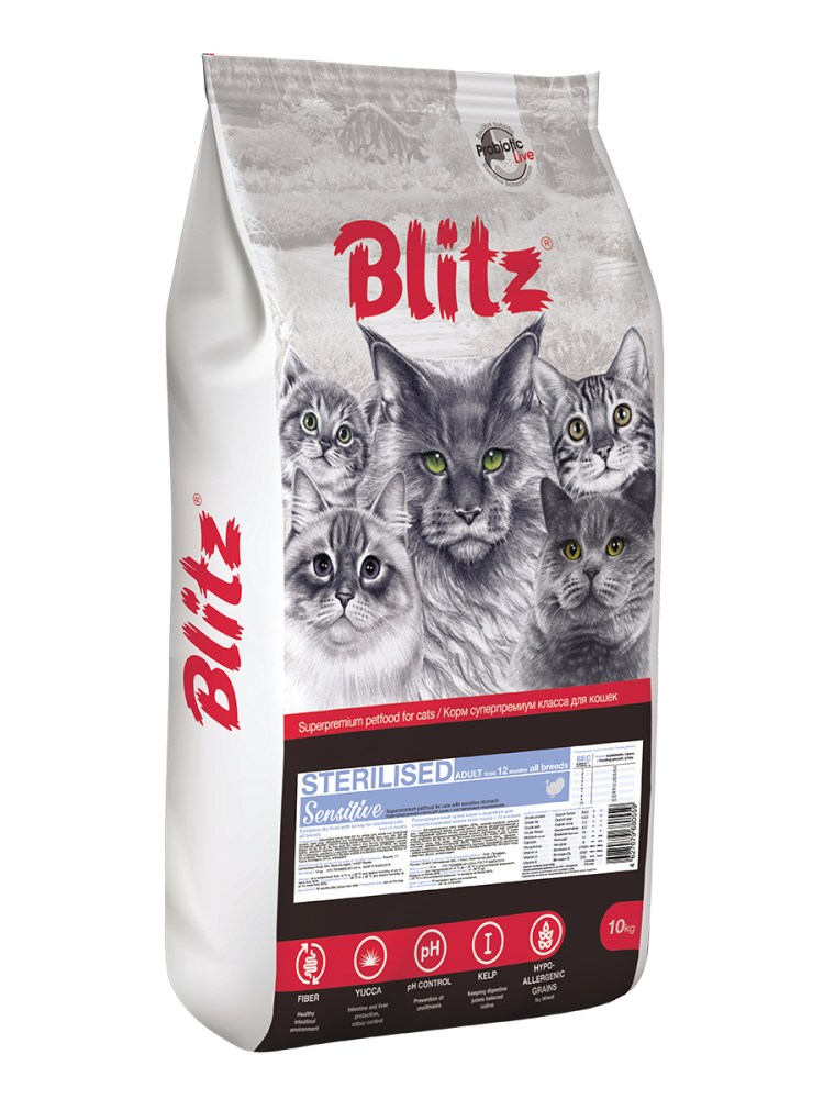 Корм для кошек Blitz Adult Cats Turkey Dry