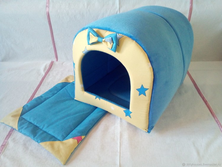 Домик для кошки из ткани