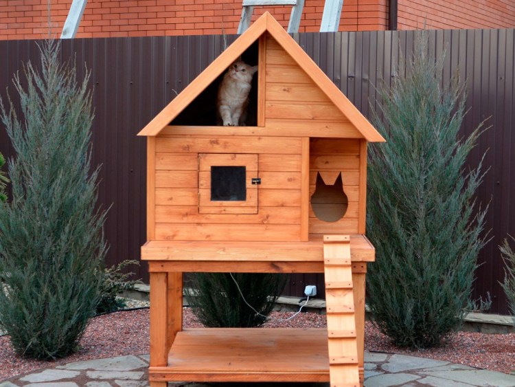 Домик для кошки из ткани