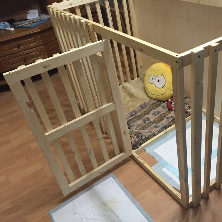 Вольер из реек для собаки