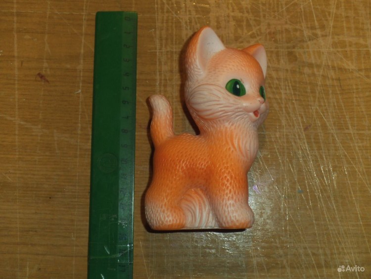 Игрушка котенок резина СССР