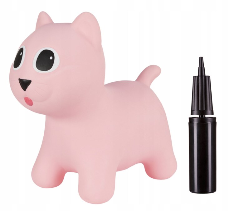 Розовая кошечка резиновая игрушка