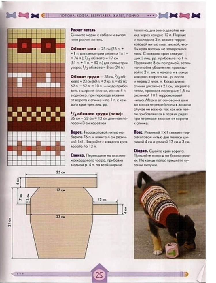 Схемы вязания крючком для собак мелких пород