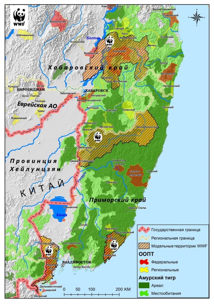 Ареал зайца русака